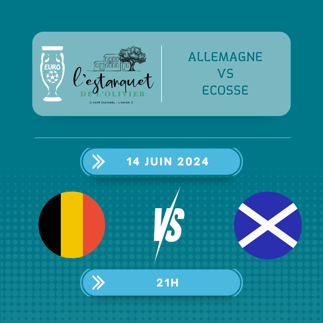 Affiche match euro 2024 Allemagne vs Ecosse