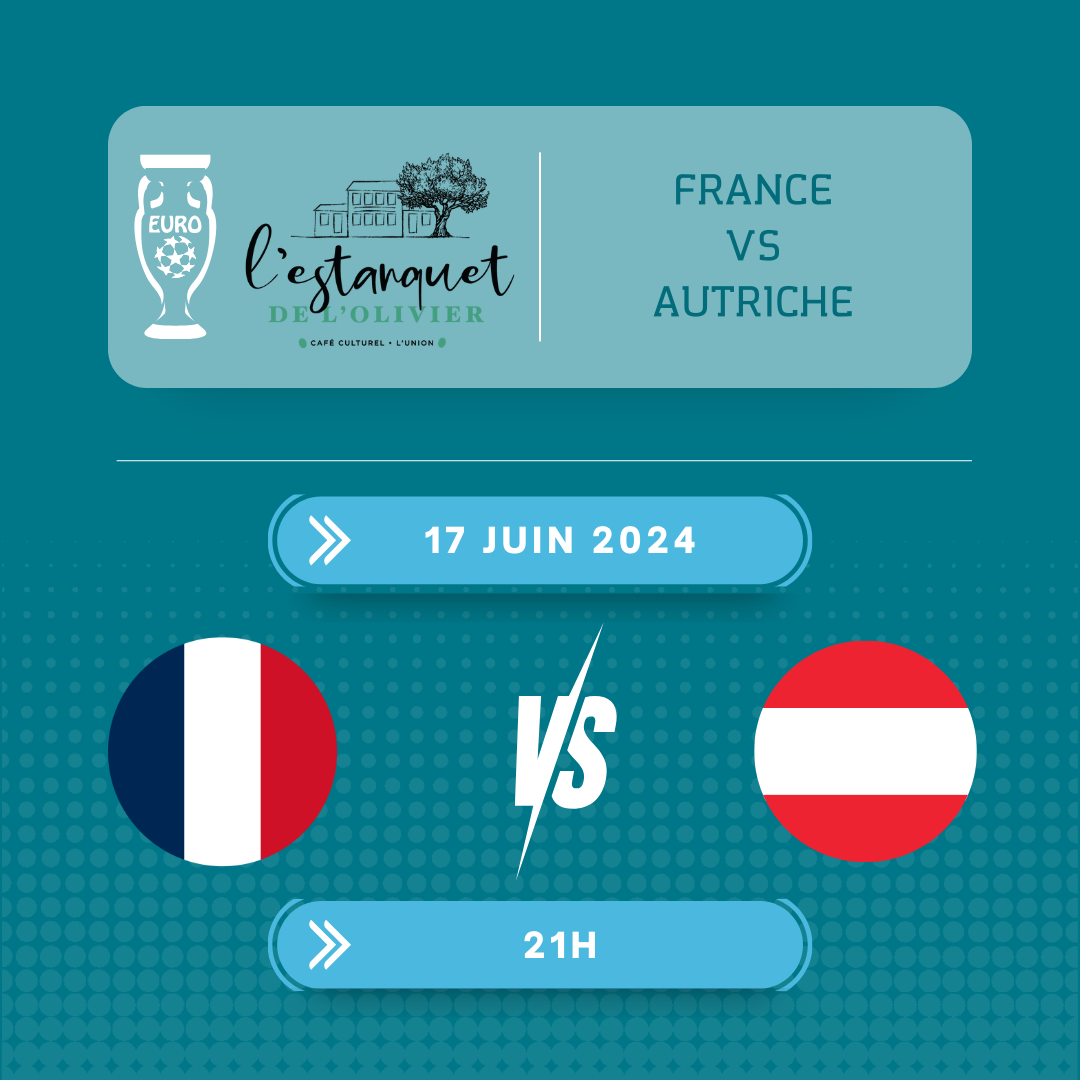 affiche euro 2024 France vs Autriche