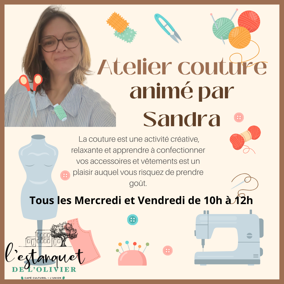 Affiche atelier couture mercredi et vendredi