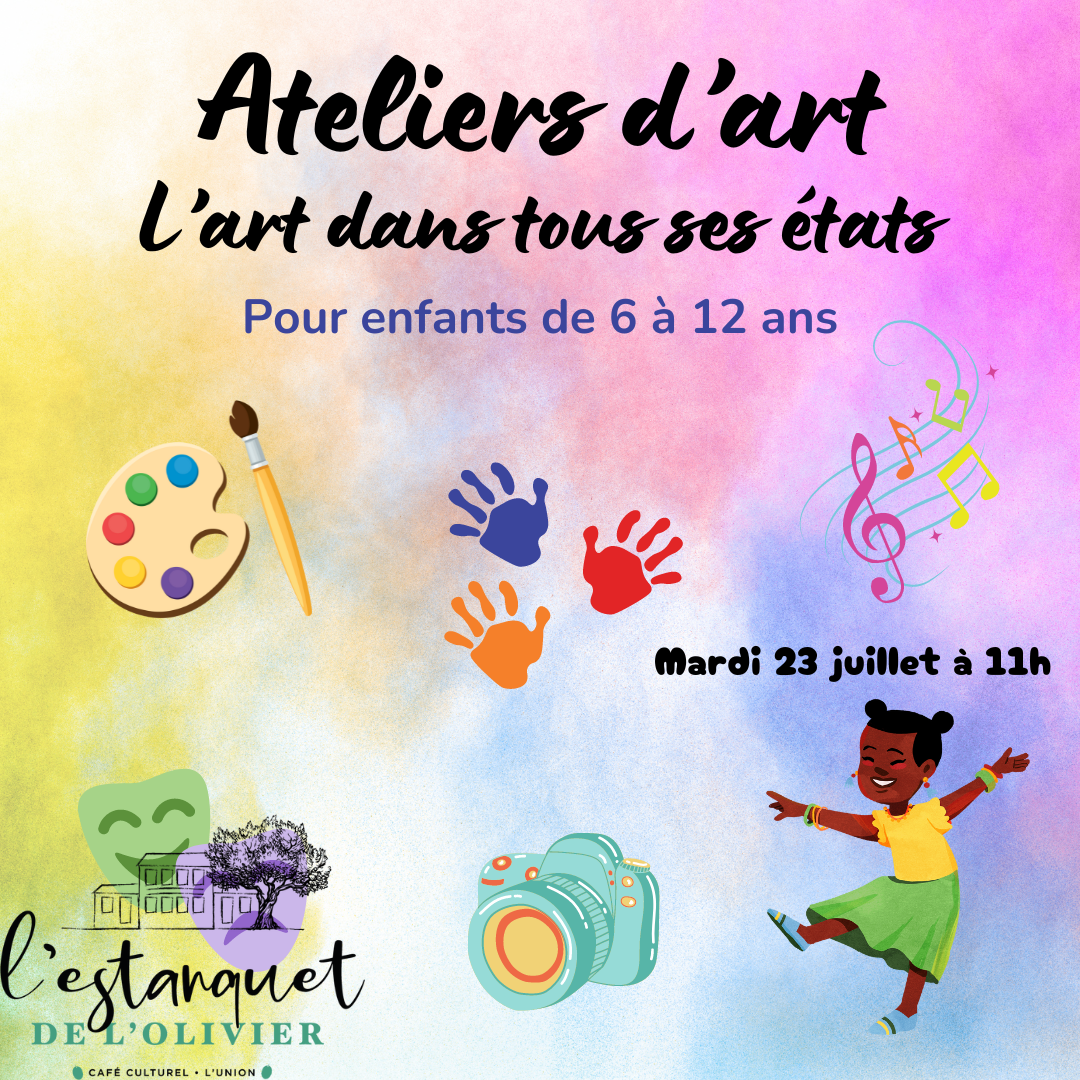 Affiche atelier - l'art dans tous ses états adeline camus