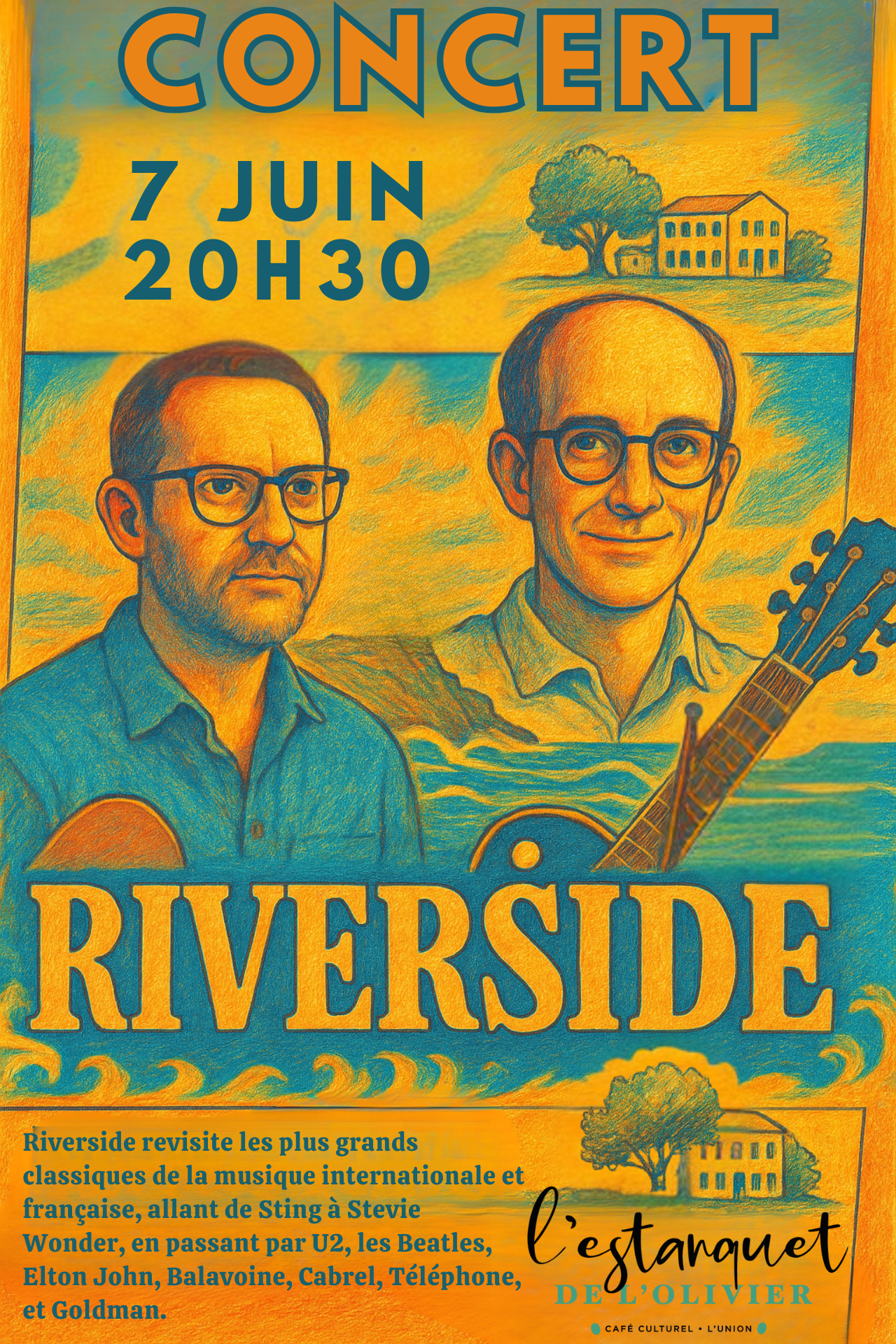 Concert Riverside à l'Estanquet de l'Olivier - 7 Juin 2025