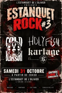 Estanquet Rock #3 à L’Union avec Cold Blossom, HOLYFISH et Kartage – entrée libre et consciente