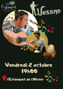 Wessno en concert à L’Estanquet de l’Olivier à L’Union le 2 octobre 2026