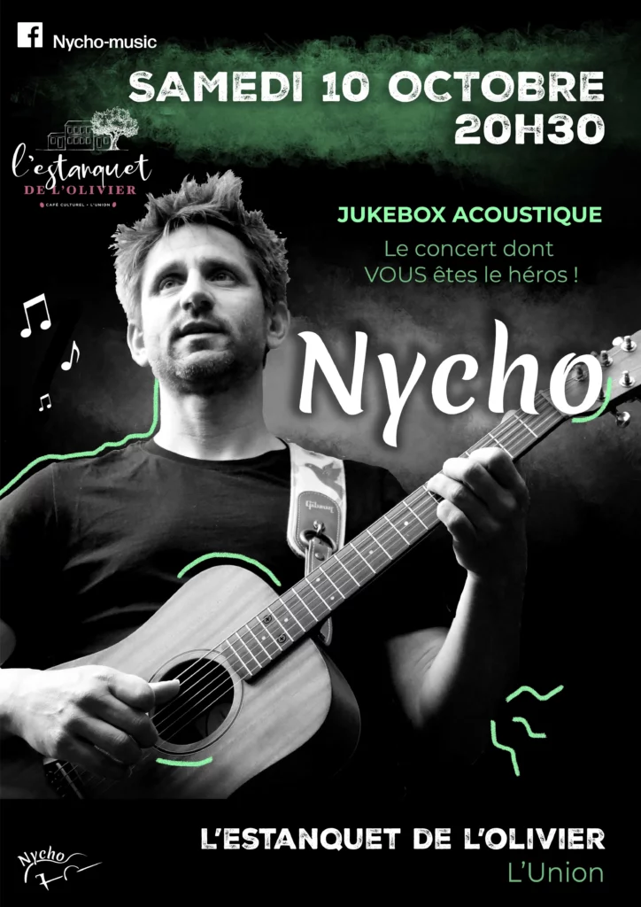 Nycho – Jukebox acoustique à l’Estanquet de l’Olivier à L’Union